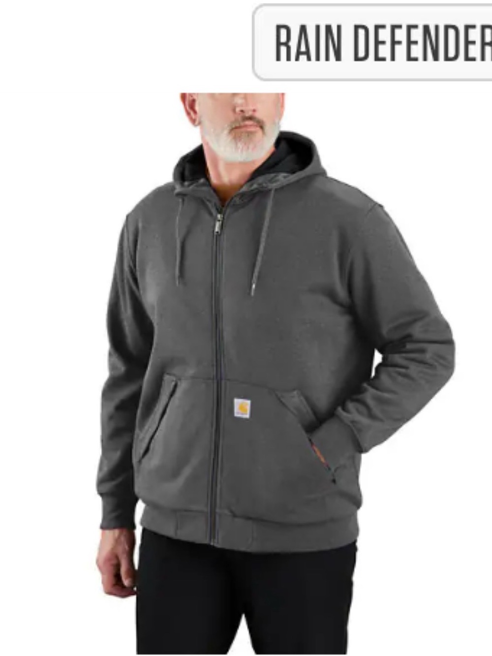 RAIN DEFENDER® RELAXED FIT MIDWEIGHT QUILT-LINED FULL-ZIP SWEATSHIRT